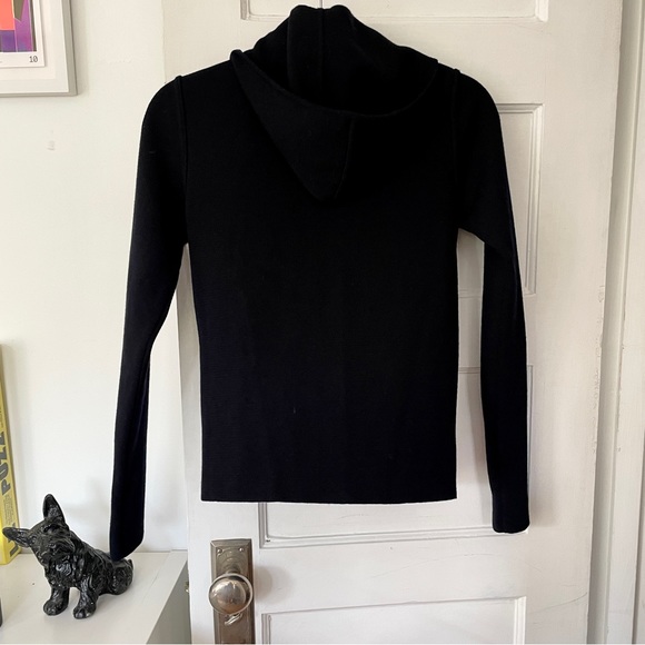 Navy zip up, hooded sweatshirt Authier - Picture 3 of 16